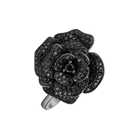 Ring with black diamonds Ambrose