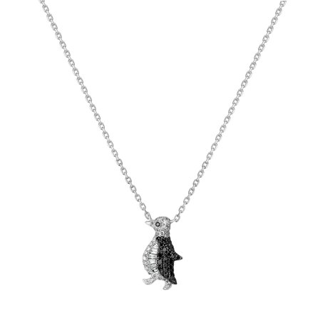 Necklace with black diamonds Glossy Penguin