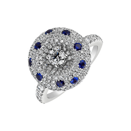 Diamond ring with Sapphire Miranda