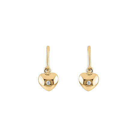 Children's diamond earrings Sweetheart