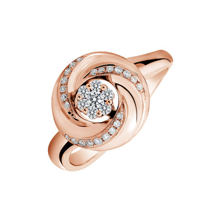 Diamond ring Flower Swirl