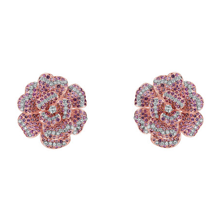 Diamond earrings and Sapphire Ice Flower