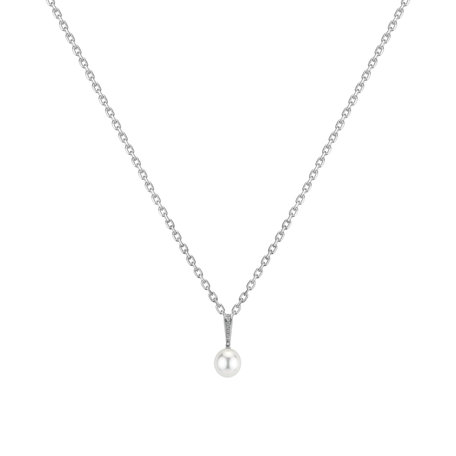 Diamond pendant with Pearl Siorless