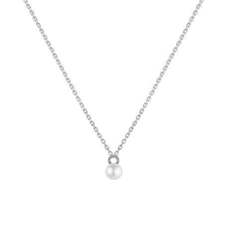 Diamond pendant with Pearl Suven