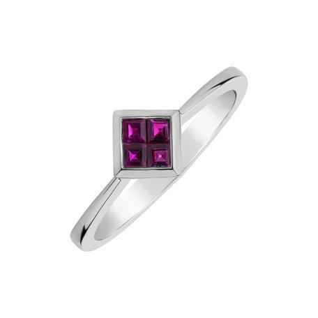 Ring with Ruby First Rhombus