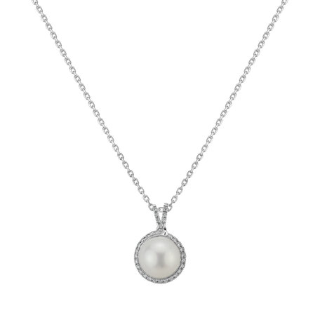 Diamond pendant with Pearl Miraculous Ocean