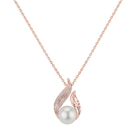 Diamond pendant with Pearl Signature of Sunshine