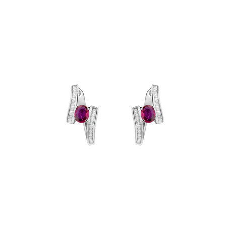 Diamond earrings with Ruby Stevens