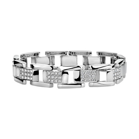 Bracelet with diamonds Shiny Buckle