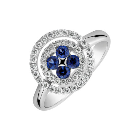 Diamond ring with Sapphire Aadrita