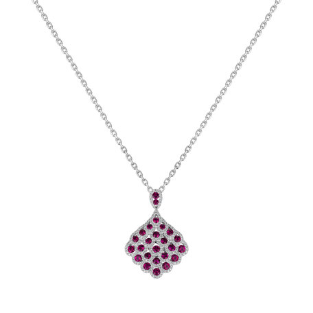 Diamond pendant with Ruby Ivette