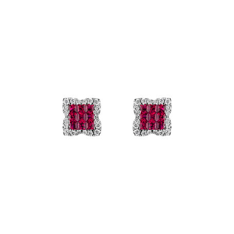 Diamond earrings and Ruby Marini