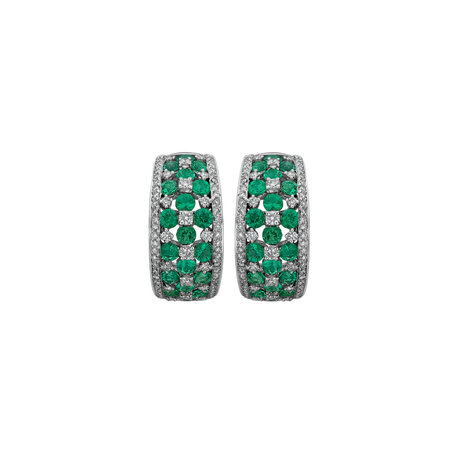 Diamond earrings and Emerald Prestige