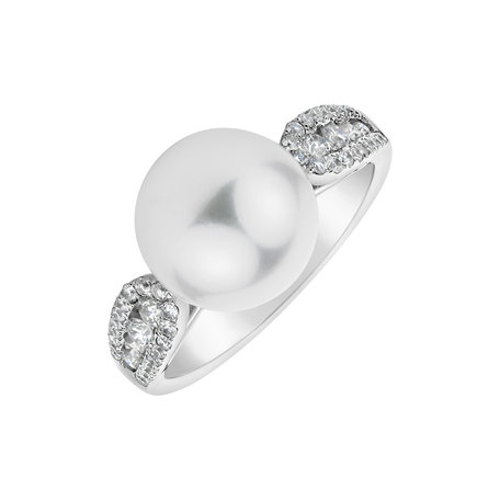 Diamond ring with Pearl Seraphic Paradise