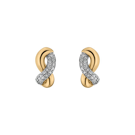 Diamond earrings Moon Infinity