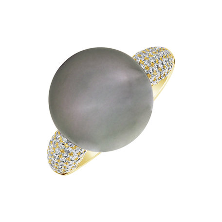 Diamond ring with Pearl Sedona