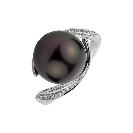 Diamond ring with Pearl Pearl Fantastic