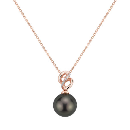 Diamond pendant with Pearl Coranos