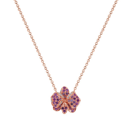 Diamond necklace with Sapphire Violet Fragrant