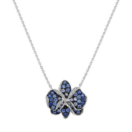 Diamond necklace with Sapphire Violet Fragrant