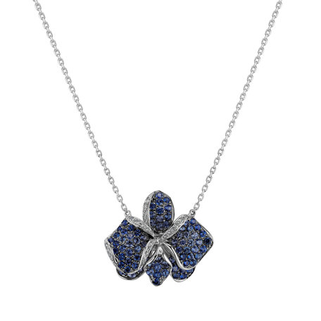 Diamond necklace with Sapphire Viola Romance