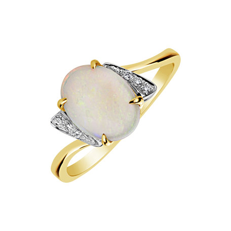 Diamond ring with Opal Vengerberg Sorceress