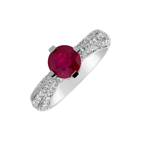 Diamond ring with Ruby Stone of  Love