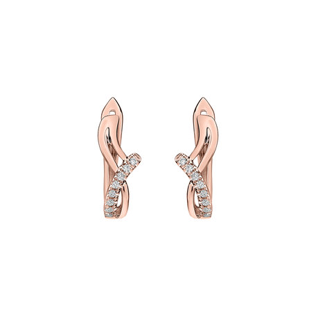 Diamond earrings Elegant Line