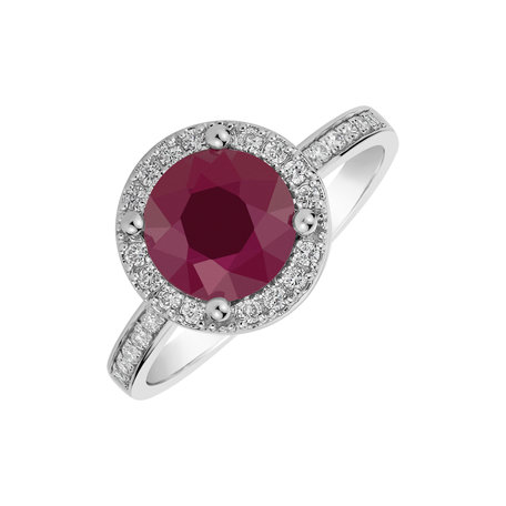 Diamond ring with Ruby Sin Signature