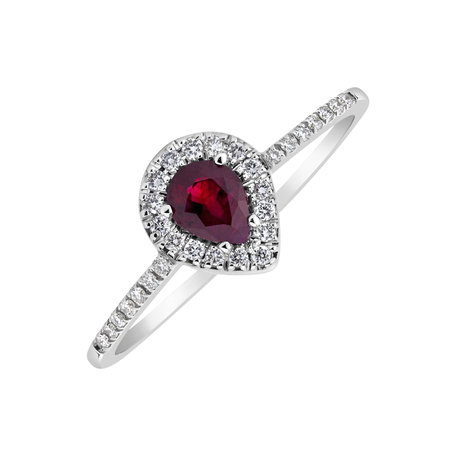 Diamond ring with Ruby Sovereign Shine