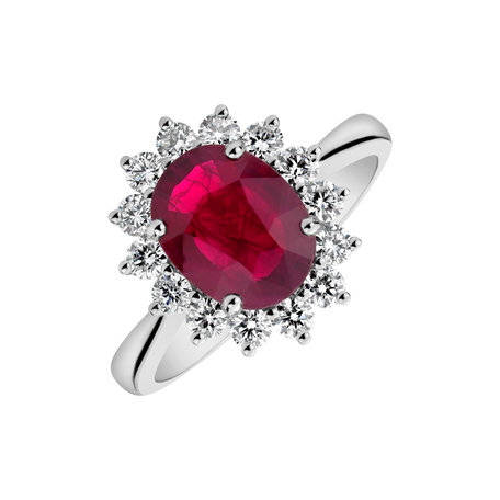 Diamond ring with Ruby Fabulous Lady