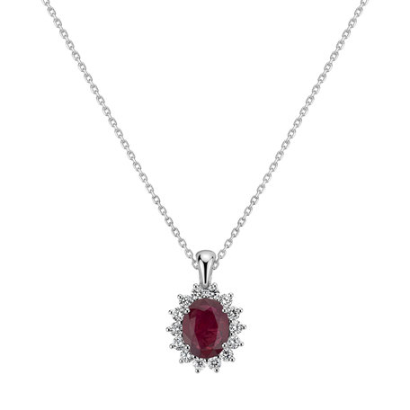 Diamond pendant with Ruby Princess Sparkle