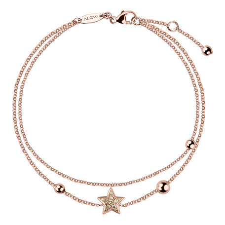 Bracelet with brown diamonds Starshine Message