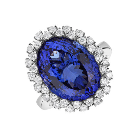 Diamond ring with Tanzanite Eternal Sky