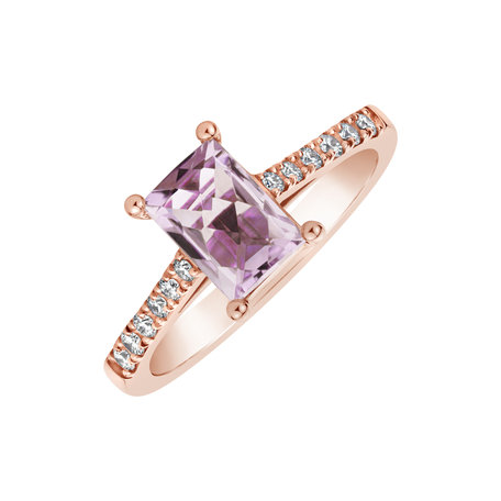 Diamond rings with Amethyst Miracle Gem