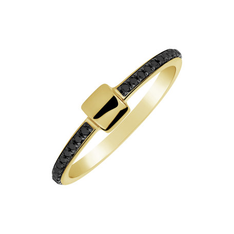 Ring with black diamonds Midnight Ray