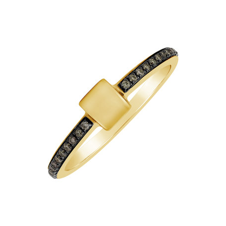 Ring with brown diamonds Midnight Ray