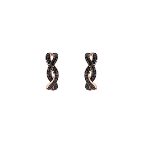 Earrings with black diamonds Dream Symphony