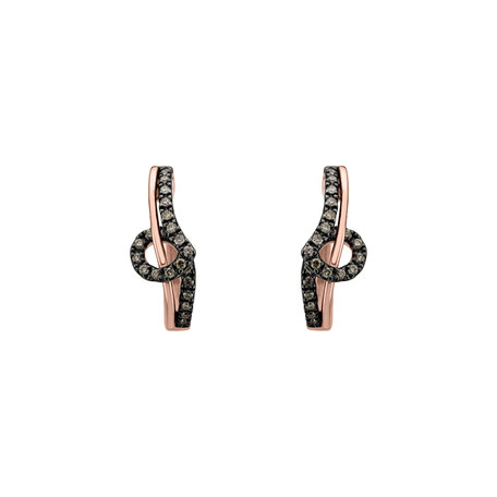Earrings with brown diamonds Shine Melody