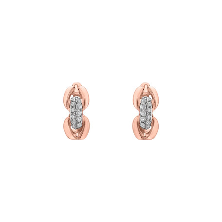 Diamond earrings Golden Lock