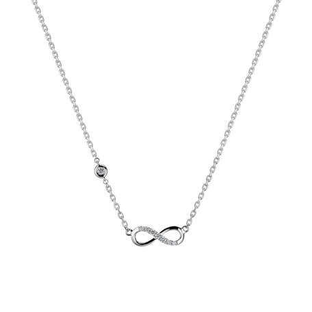 Diamond necklace Infinity Luck