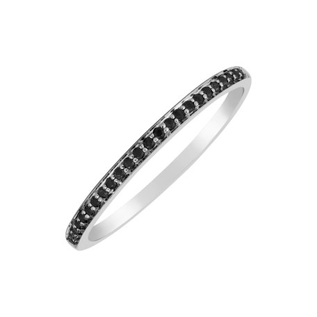 Ring with black diamonds Sunshine Sky