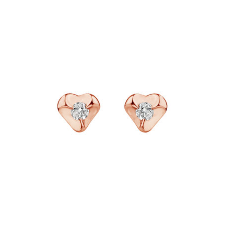 Diamond earrings Full Hearts