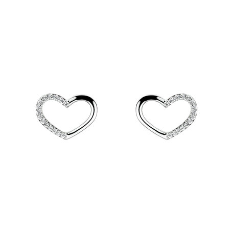 Diamond earrings Sparkling Heart