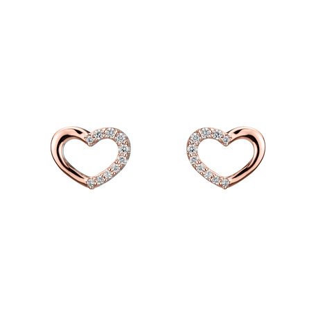 Diamond earrings Sparkling Heart