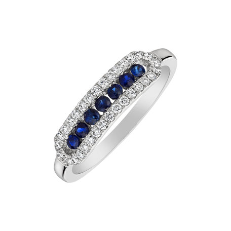 Diamond ring with Sapphire Bright Life