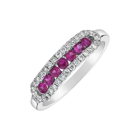 Diamond ring with Ruby Bright Life