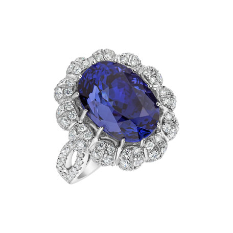 Diamond ring with Tanzanite Thuzad