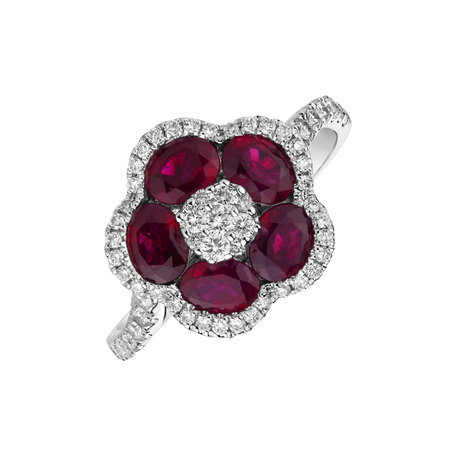 Diamond ring with Ruby Joelle