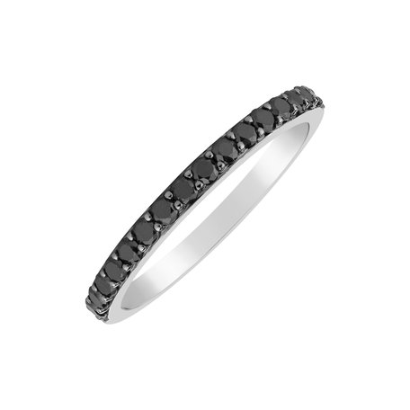 Ring with black diamonds Adorable Moonlight